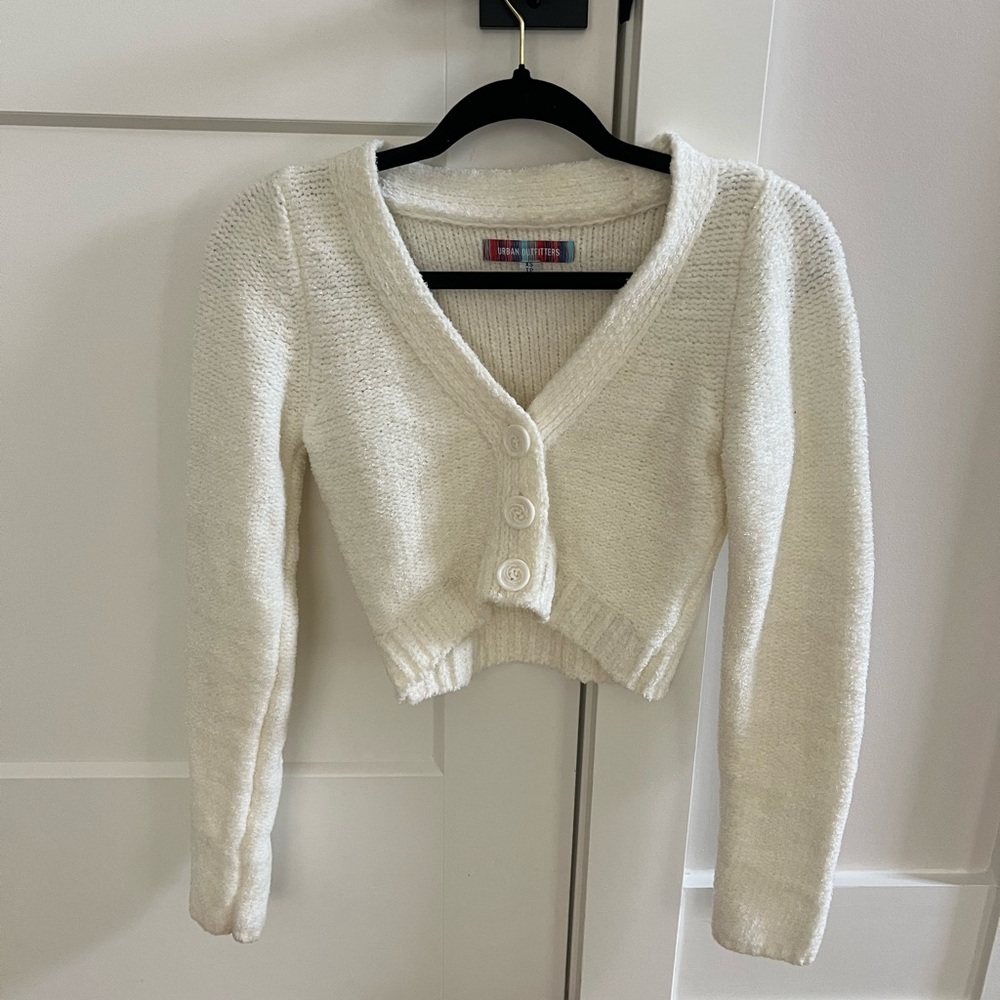 Urban Outfitters Cream Button-Up Cardigan